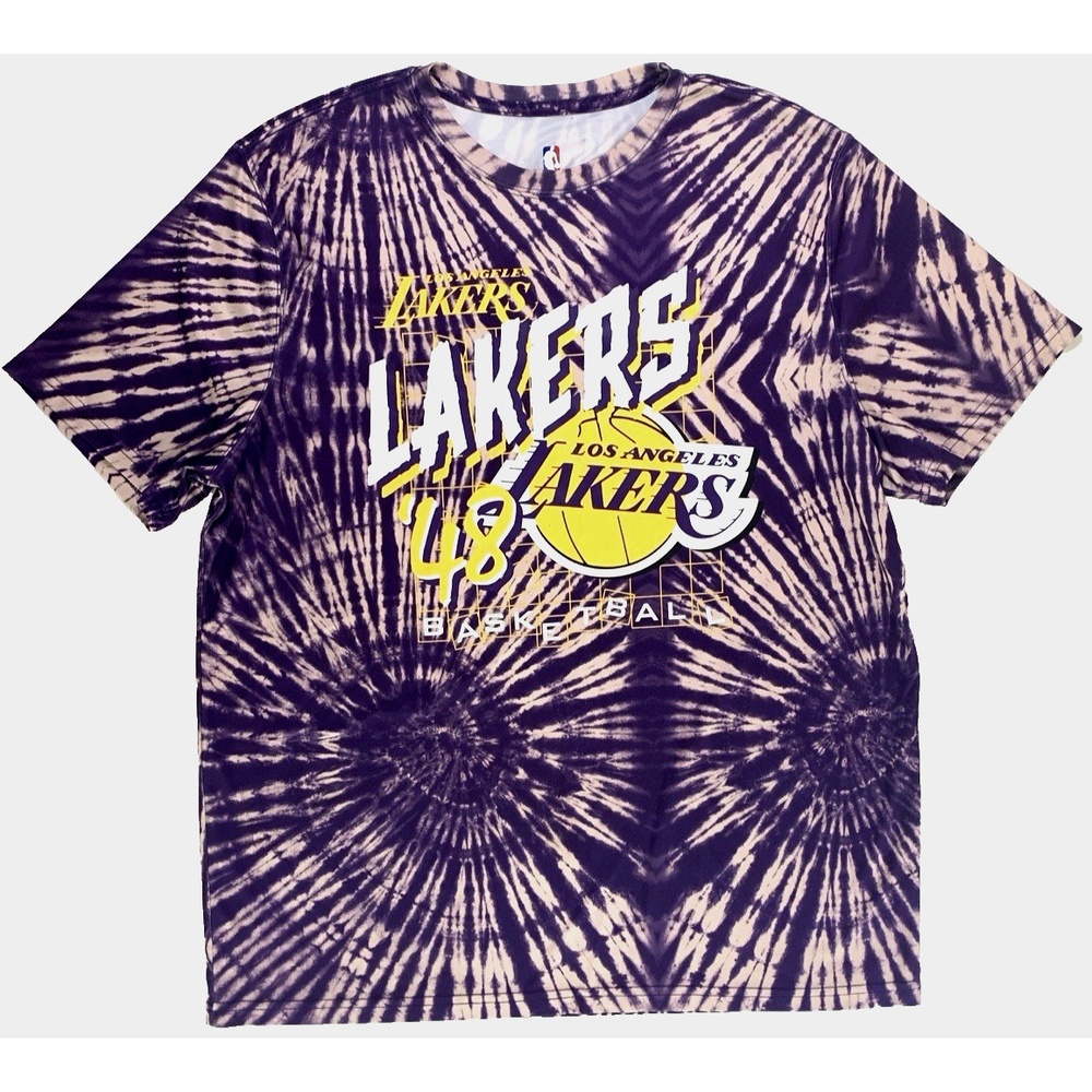 Los Angeles Lakers NBA Tee Shirt Mens XL Tie-Dye Graphic Basketball Streetwear